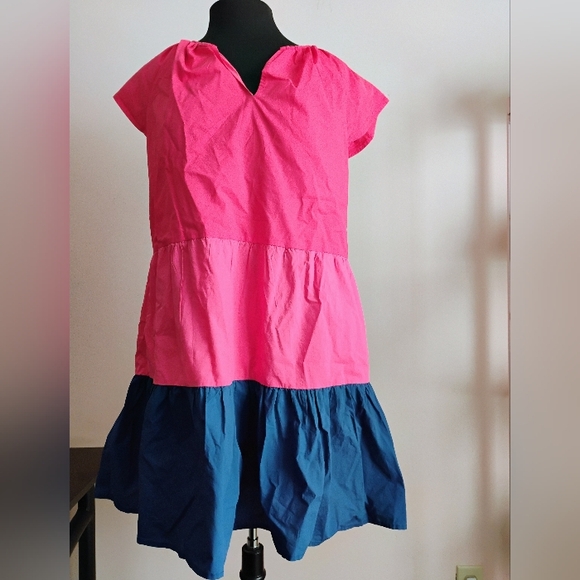 Greylin Pink Purple Colorblock Dress L Anthropologie Style - Picture 12 of 12